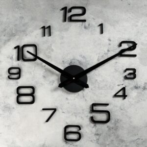 Часы-наклейка DIY «Мита», чёрные, 120 см (+механизм)