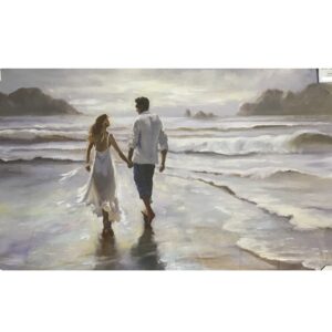 Картина «Влюбленные на берегу» 60х100 см