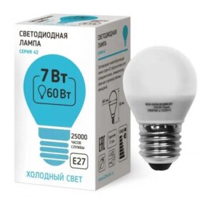 Лампа 42 LED 7W 4000K E27 (G45)