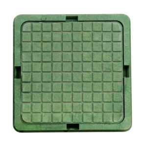 ЛЮК полимер-песчаный садовый квадратный, (А15) зеленый, 400*400