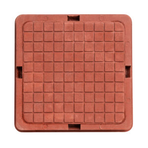 ЛЮК полимер-песчаный садовый квадратный, (А15) красный 400*400