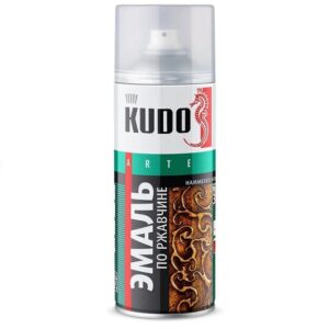 Краска-аэрозоль «KUDO» Молотковая черно-брон 520мл
